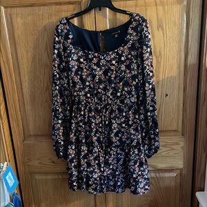 City Triangles Navy Floral Dress